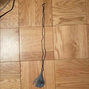 Crystal and feather necklace